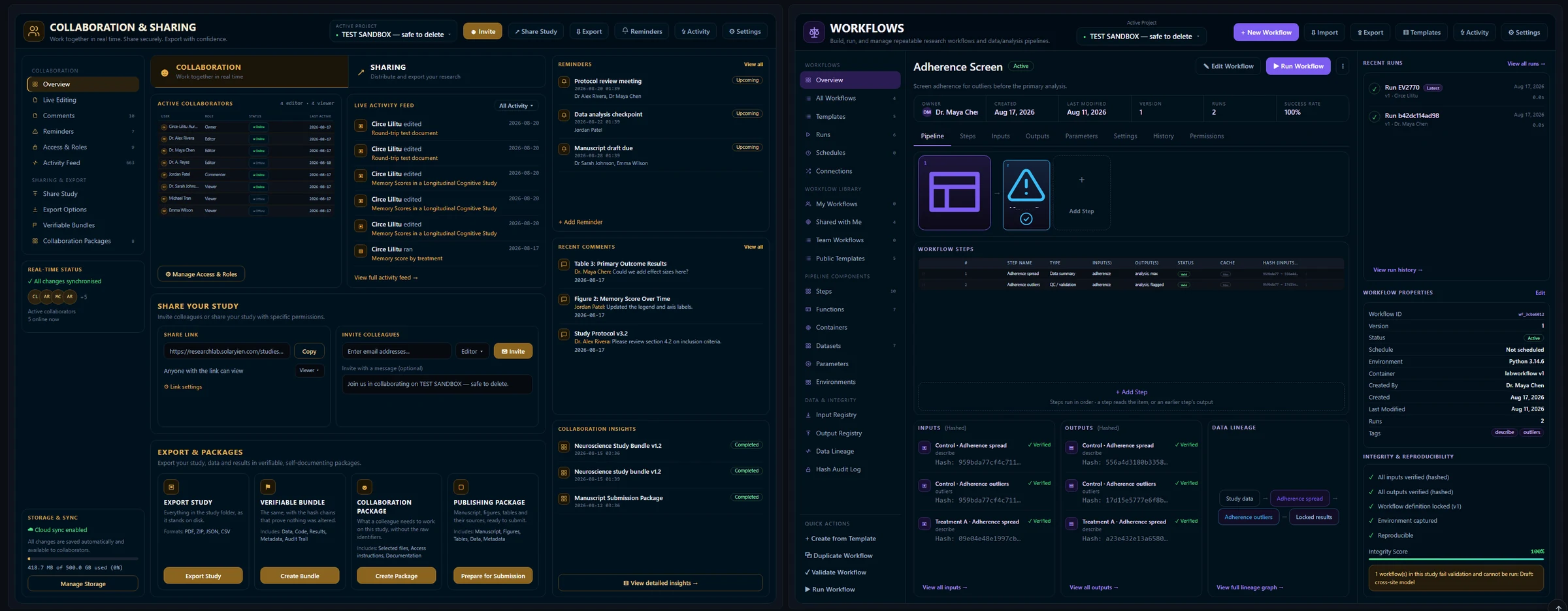 Collaboration & Sharing & Workflows